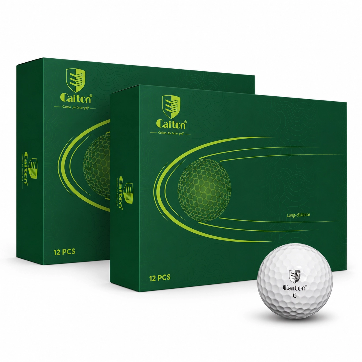 Caiton Long Distance Performance Golf Balls – 2 Boxes