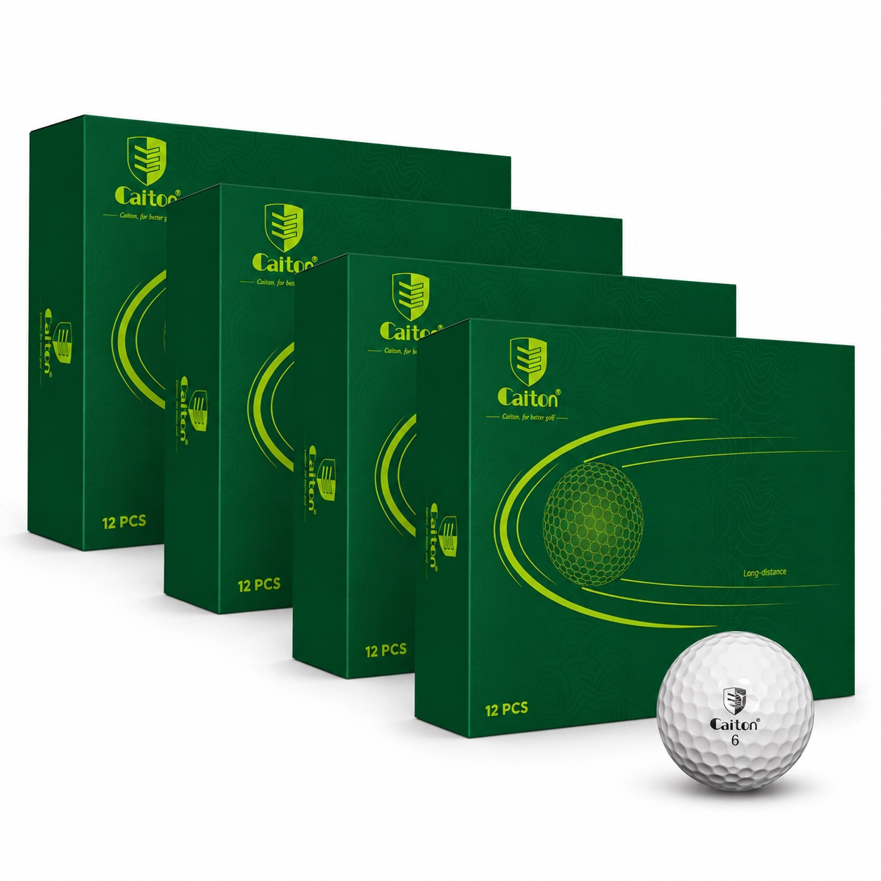 Caiton Long Distance Performance Golf Balls – 4 Boxes